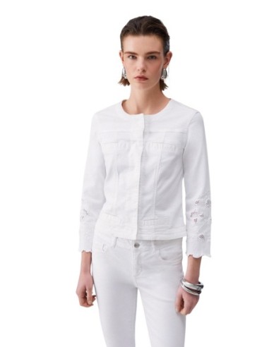 Liu Jo Veste femme blanche – Manches 3/4, col rond