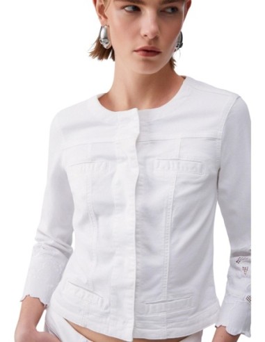 Liu Jo Veste femme blanche – Manches 3/4, col rond