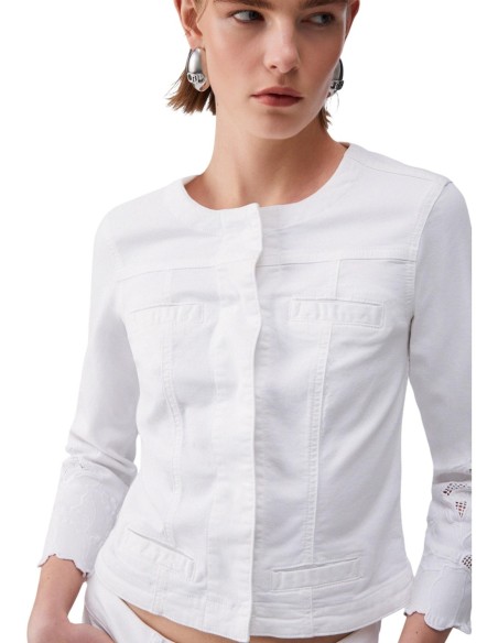 Liu Jo Veste femme blanche – Manches 3/4, col rond