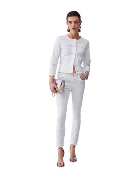 Liu Jo Veste femme blanche – Manches 3/4, col rond