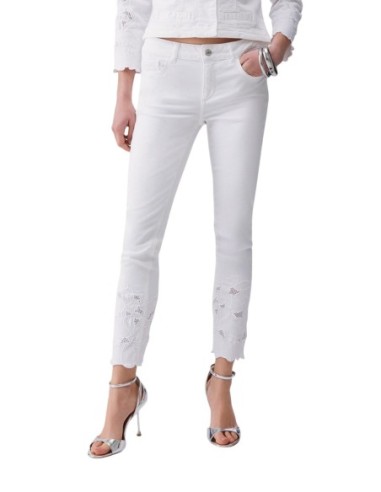 Liu Jo Jean femme blanc – Zip & bouton, poches