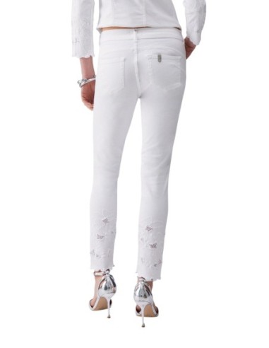 Liu Jo Jean femme blanc – Zip & bouton, poches