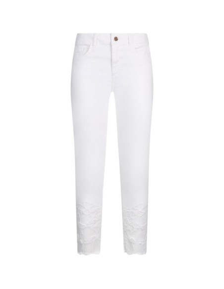 Liu Jo Jean femme blanc – Zip & bouton, poches