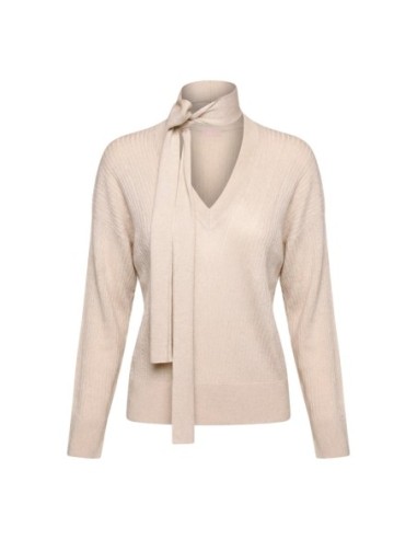 Liu Jo Pull femme beige col V – Manches longues