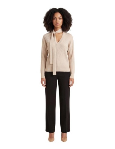 Liu Jo Pull femme beige col V – Manches longues