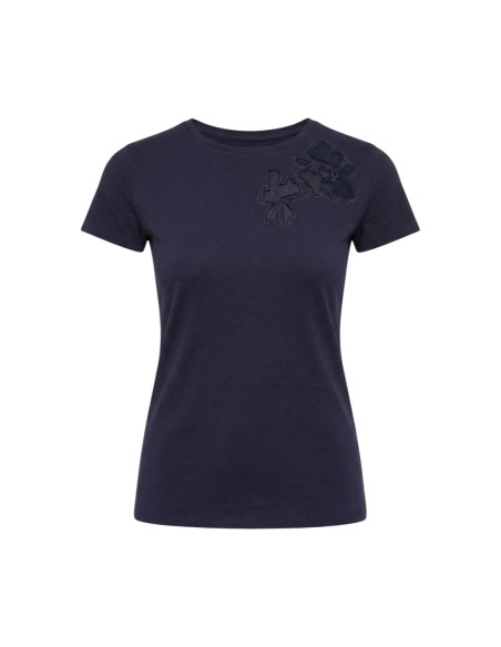 Liu Jo T-shirt femme bleu – 100% coton, col rond