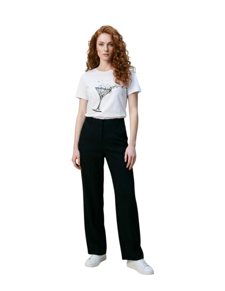 Liu Jo T-shirt femme blanc imprimé – Coton