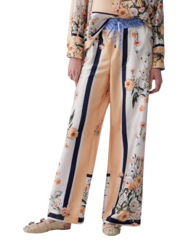 Liu Jo Pantalon femme floral saumon
