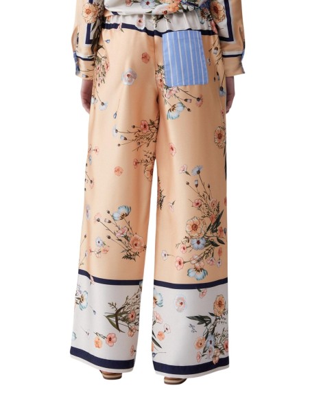 Liu Jo Pantalon femme floral saumon