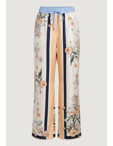 Liu Jo Pantalon femme floral saumon