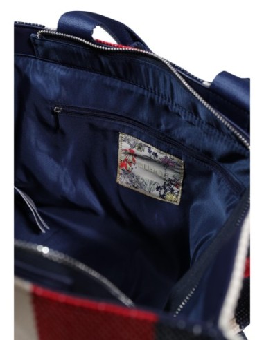 Liu Jo Sac à main femme bleu rayures – Coton 30x15