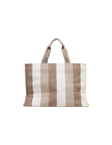 Liu Jo Sac à main femme beige rayures – Coton 30x15