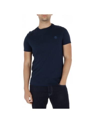Timberland T-shirt homme bleu col rond – Coton
