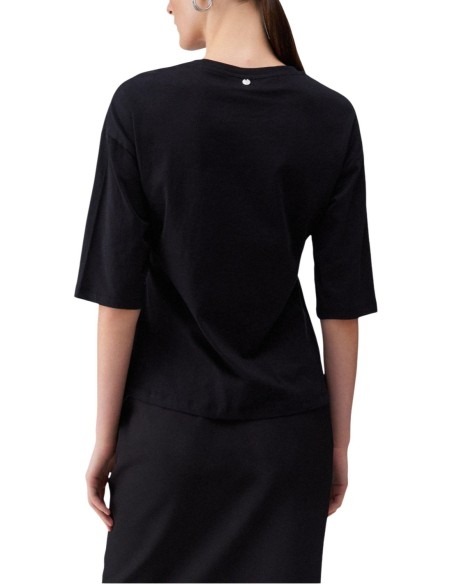 Liu Jo T-shirt femme noir strass – Coton