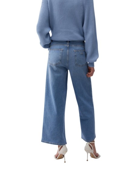 Liu Jo Jean femme bleu – Coton stretch, zip & bouton