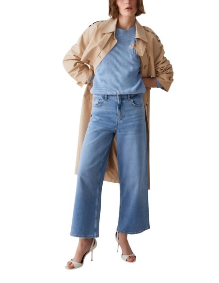 Liu Jo Jean femme bleu – Coton stretch, zip & bouton