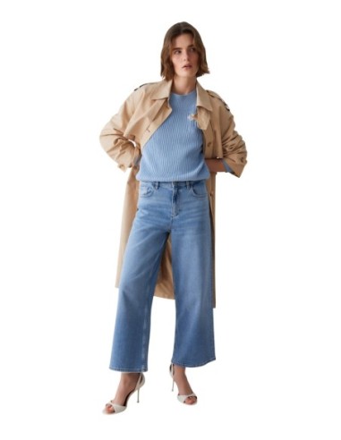 Liu Jo Jean femme bleu – Coton stretch, zip & bouton