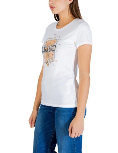 Liu Jo T-shirt femme blanc imprimé – 100% coton