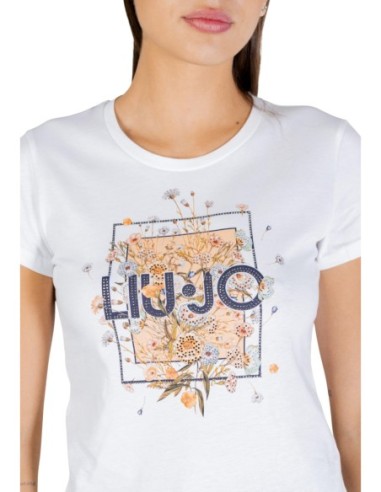 Liu Jo T-shirt femme blanc imprimé – 100% coton