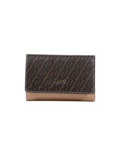 Liu Jo Portefeuille femme marron imprimé – Fermeture bouton