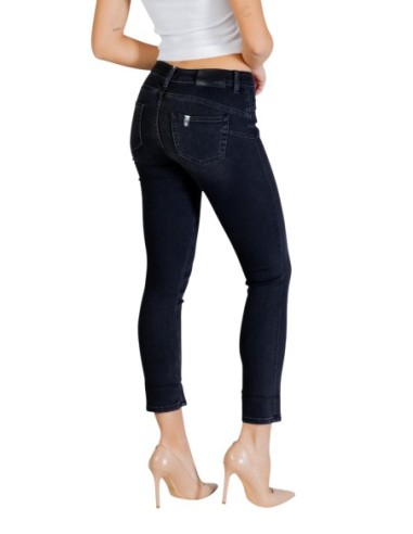 Liu Jo Jean femme noir – Coton/lyocell stretch, zip & bouton