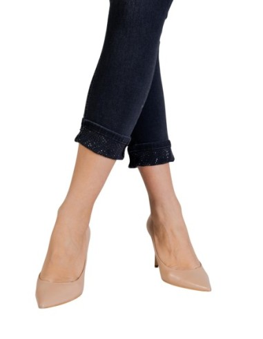 Liu Jo Jean femme noir – Coton/lyocell stretch, zip & bouton