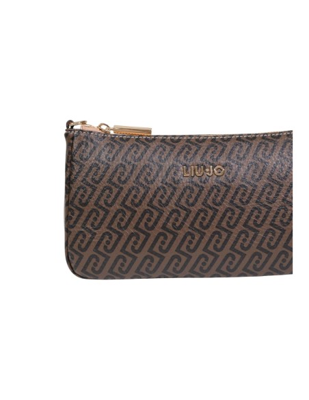 Liu Jo Pochette femme marron zippée 23 cm – Polyuréthane