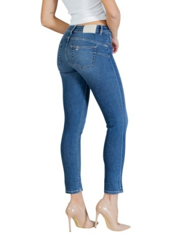 Liu Jo Jean femme bleu – Coton/lyocell stretch, zip & bouton