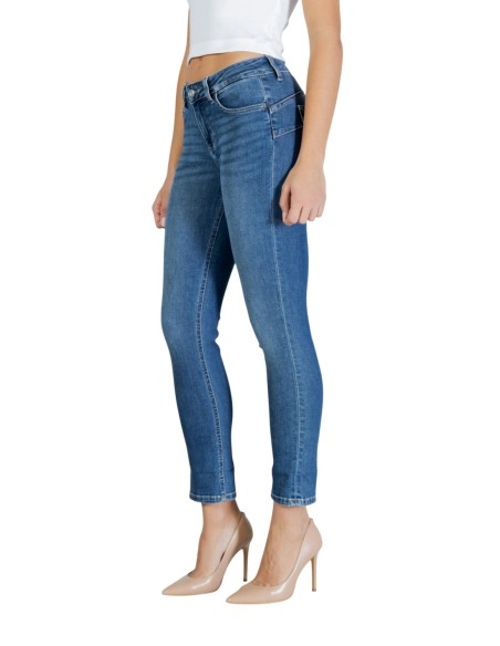 Liu Jo Jean femme bleu – Coton/lyocell stretch, zip & bouton