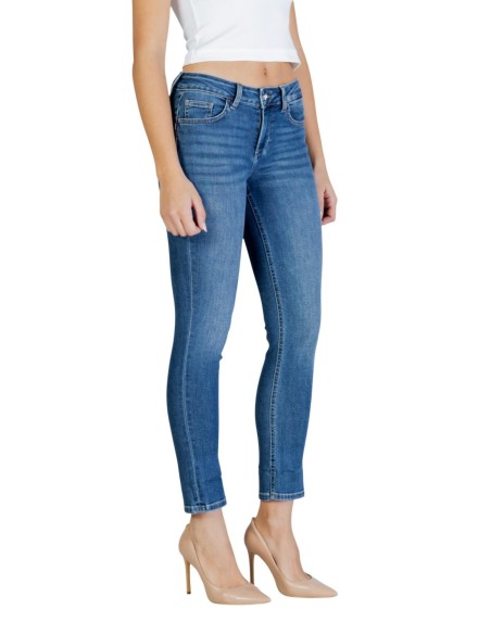 Liu Jo Jean femme bleu – Coton/lyocell stretch, zip & bouton