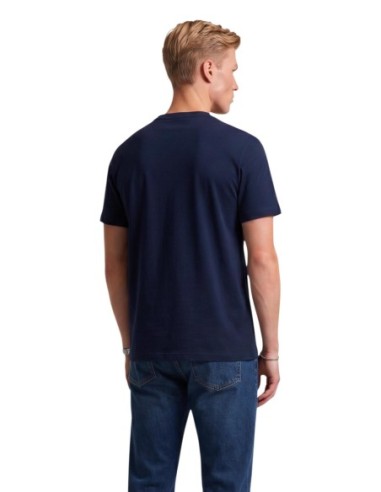 EA7 T-shirt homme bleu imprimé – Coton stretch