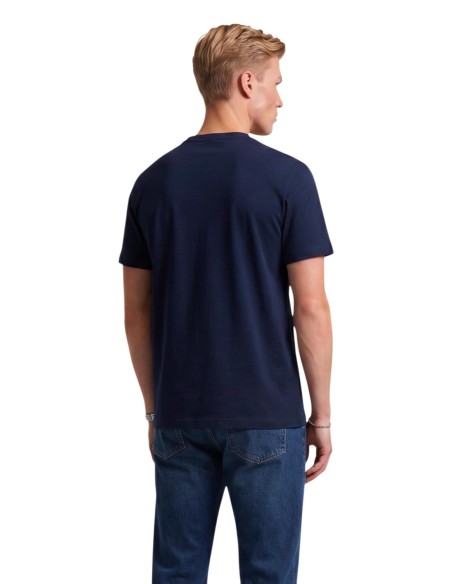 EA7 T-shirt homme bleu imprimé – Coton stretch