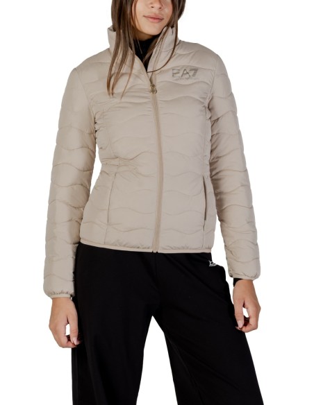 EA7 Veste femme beige zippée – Col montant