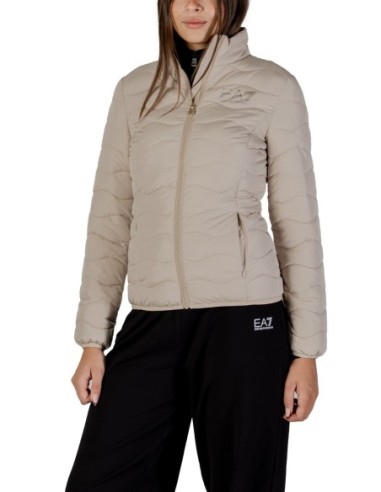 EA7 Veste femme beige zippée – Col montant