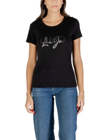 Liu Jo T-shirt femme noir strass – 100% coton