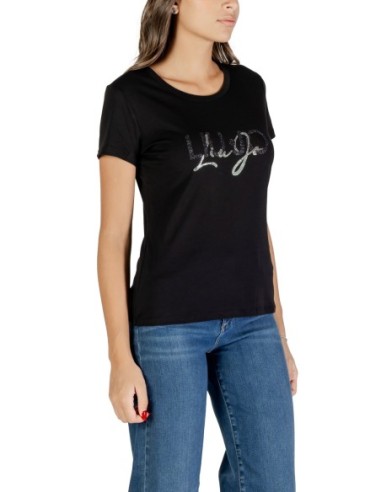 Liu Jo T-shirt femme noir strass – 100% coton