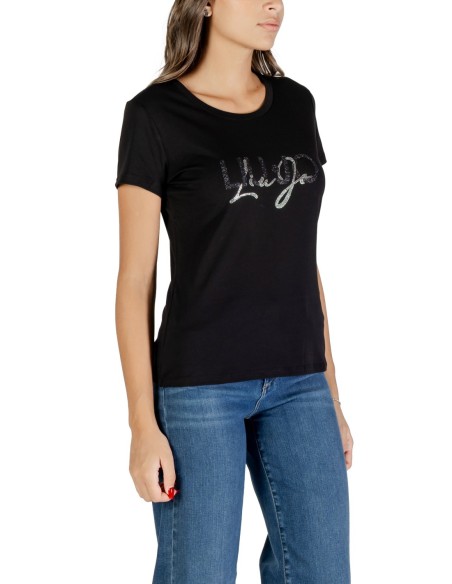 Liu Jo T-shirt femme noir strass – 100% coton