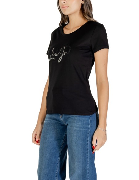 Liu Jo T-shirt femme noir strass – 100% coton