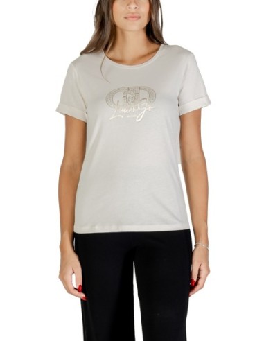 Liu Jo T-shirt femme blanc imprimé – 100% coton