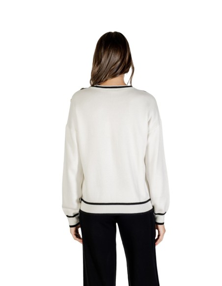 Liu Jo Pull femme blanc – Viscose & soie