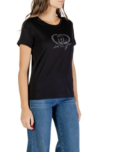 Liu Jo T-shirt femme noir imprimé – 100% coton