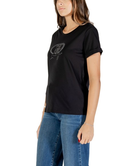Liu Jo T-shirt femme noir imprimé – 100% coton