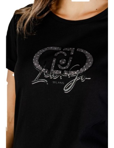 Liu Jo T-shirt femme noir imprimé – 100% coton