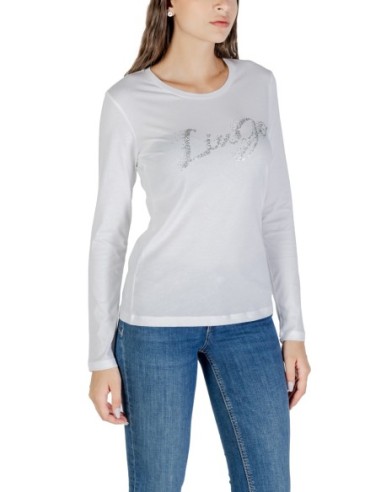 Liu Jo T-shirt femme blanc imprimé manches longues