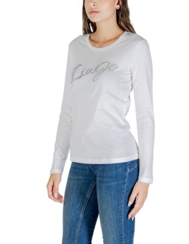 Liu Jo T-shirt femme blanc imprimé manches longues