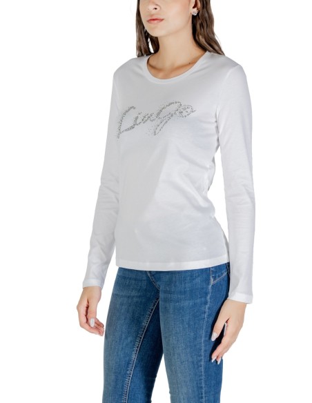 Liu Jo T-shirt femme blanc imprimé manches longues