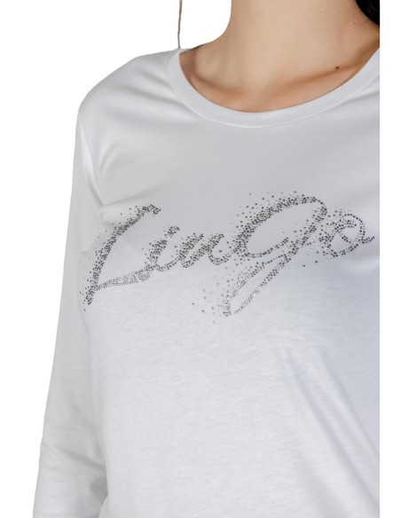 Liu Jo T-shirt femme blanc imprimé manches longues