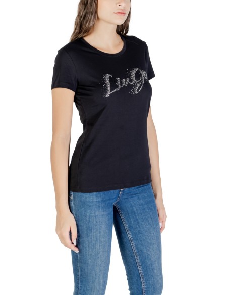 Liu Jo T-shirt femme noir imprimé – 100% coton