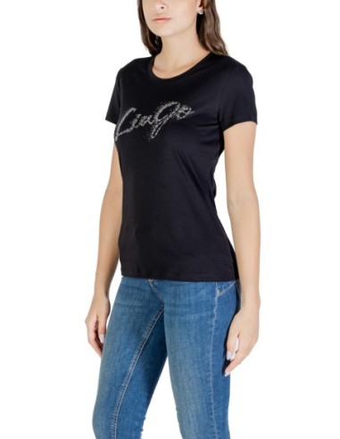 Liu Jo T-shirt femme noir imprimé – 100% coton