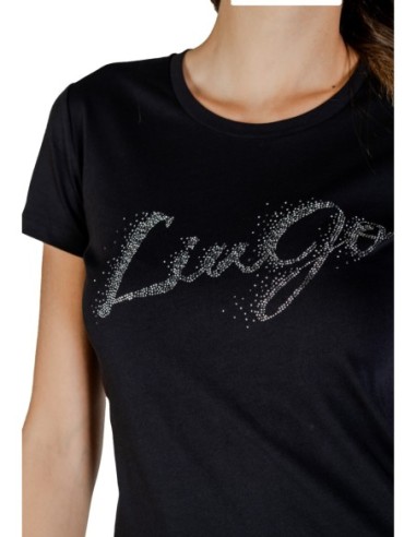 Liu Jo T-shirt femme noir imprimé – 100% coton